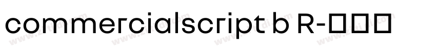 commercialscript b R字体转换